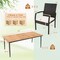 Costway 9 PCS Patio Dining Set Outdoor Acacia Wood Dining Table with 1.9" Umbrella Hole